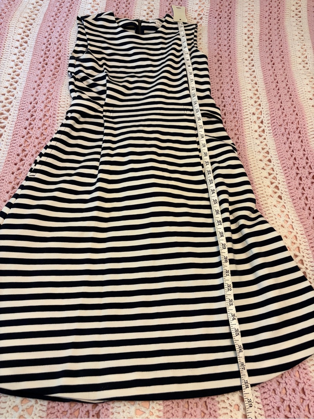 Trenery Black and White Striped Midi Dress - Picture 9 of 12